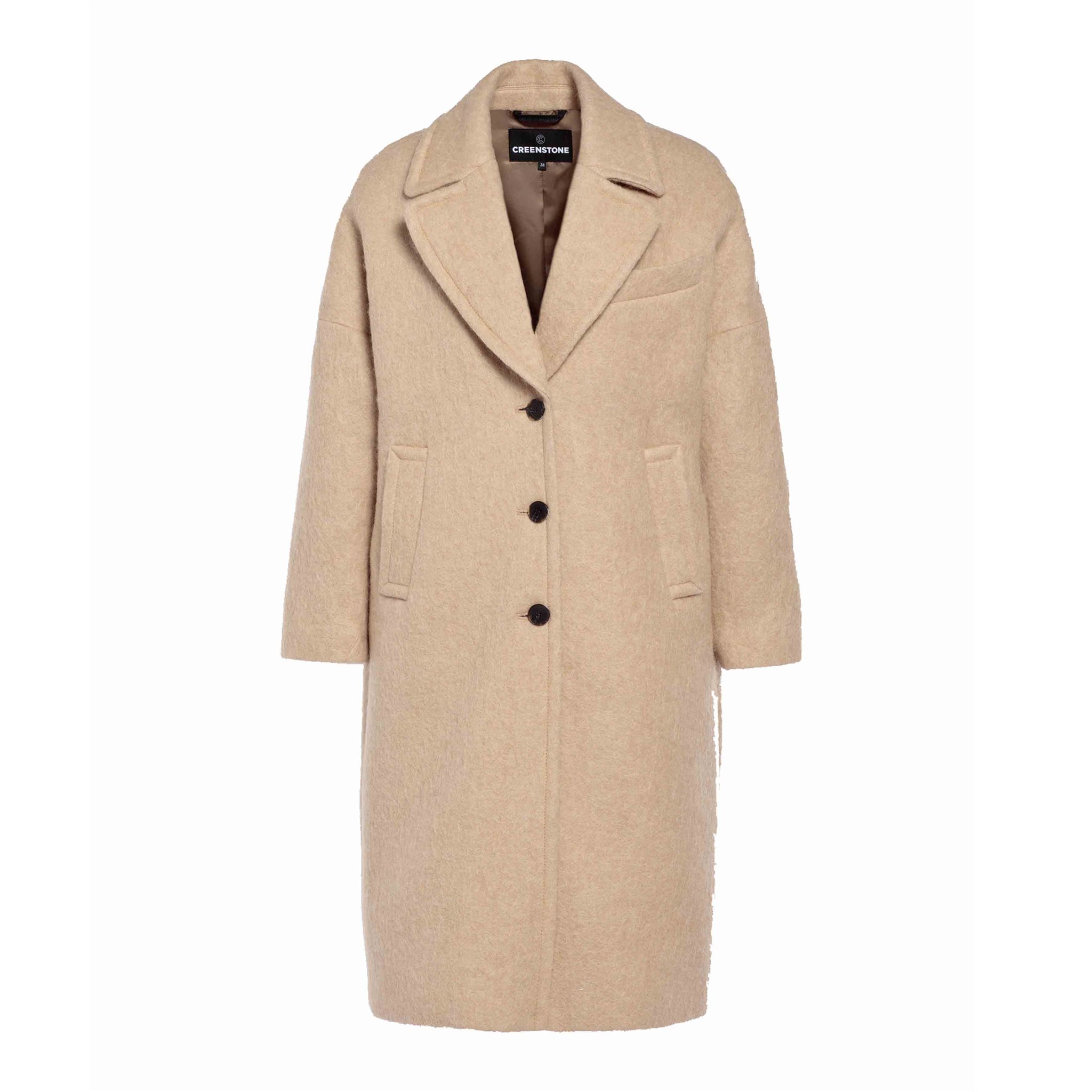 Relaxed mohair wool coat CREENSTONE