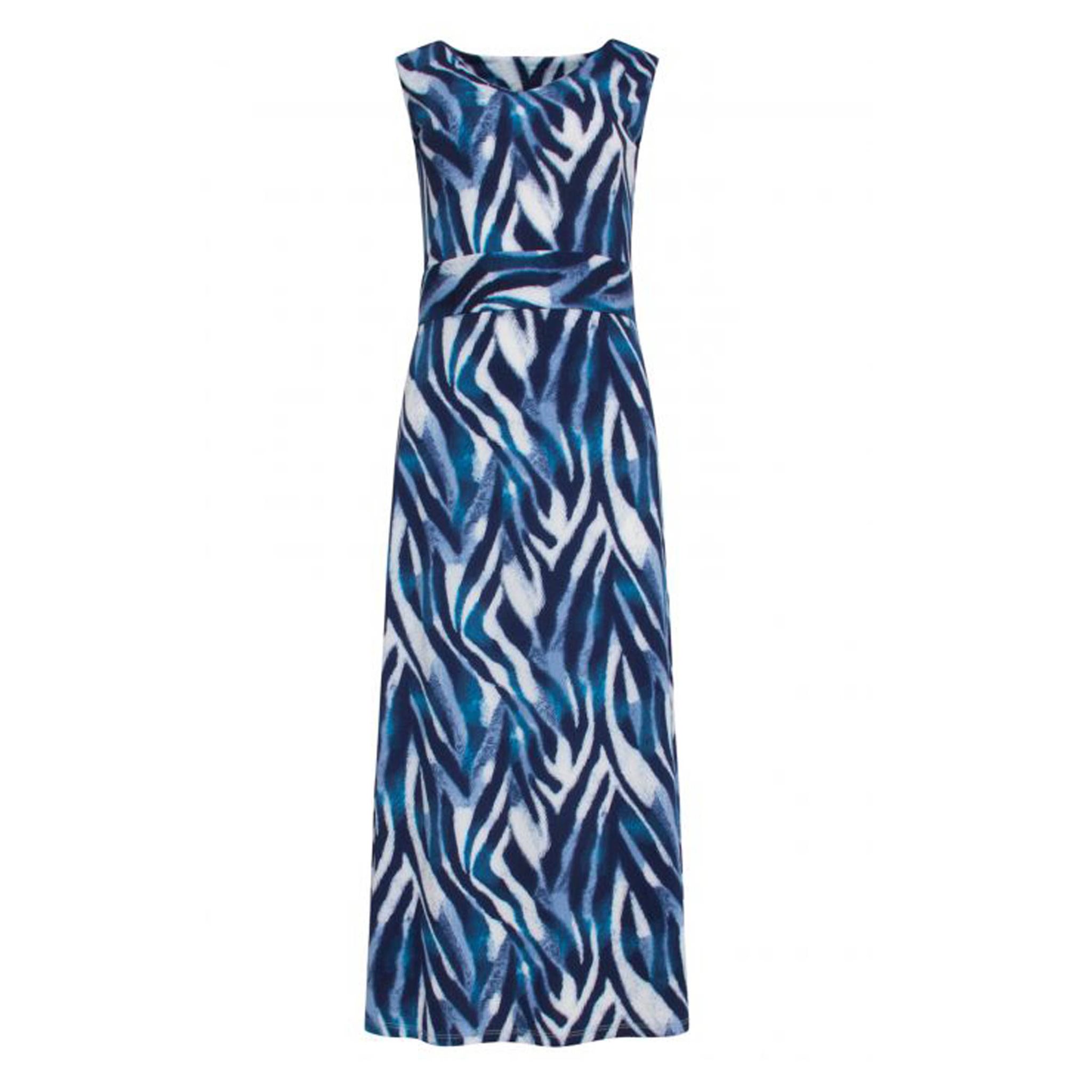 Maxi jurk met zebra print blau SMASHED LEMON