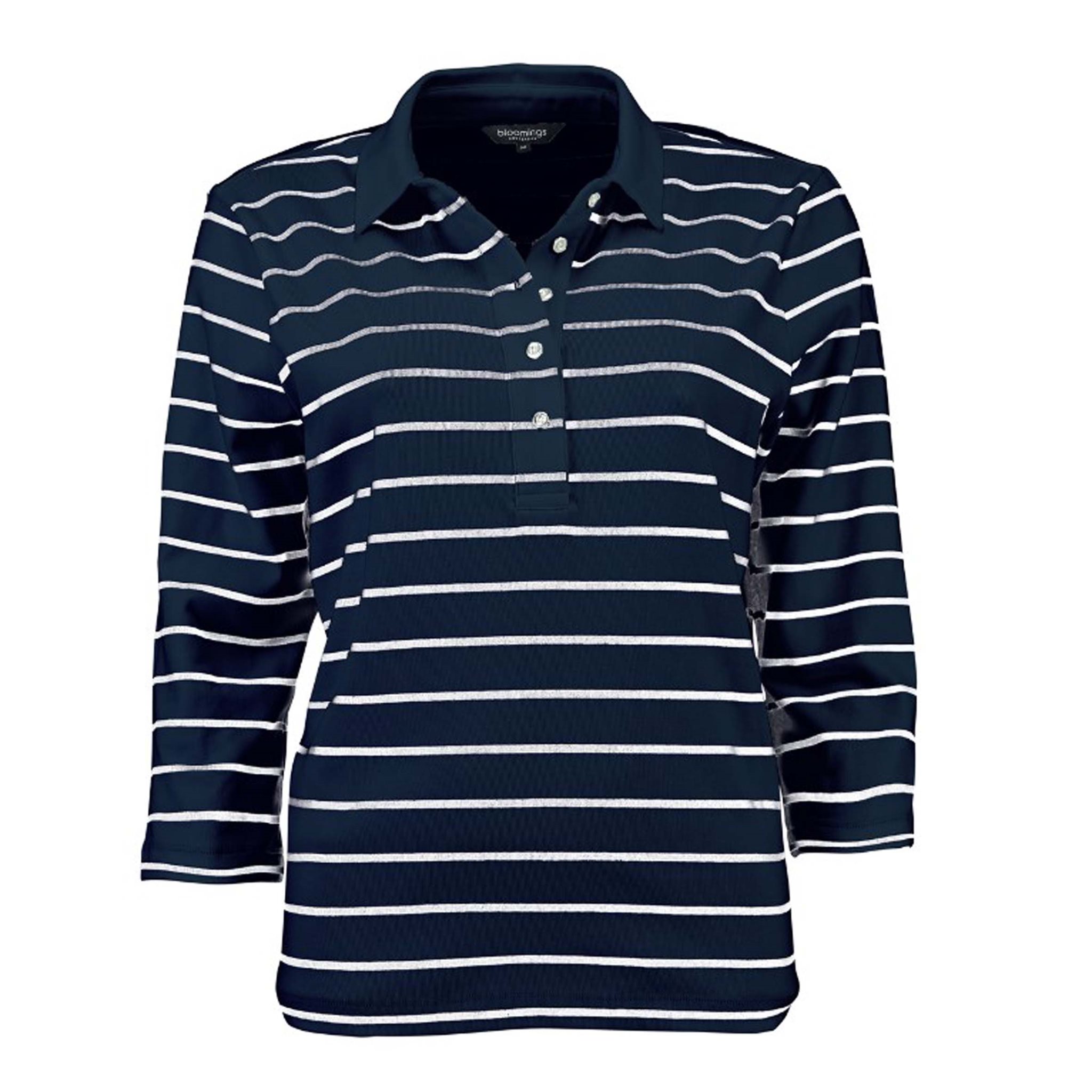 Polo shirt 3/4 sleeve stripe BLOOMINGS