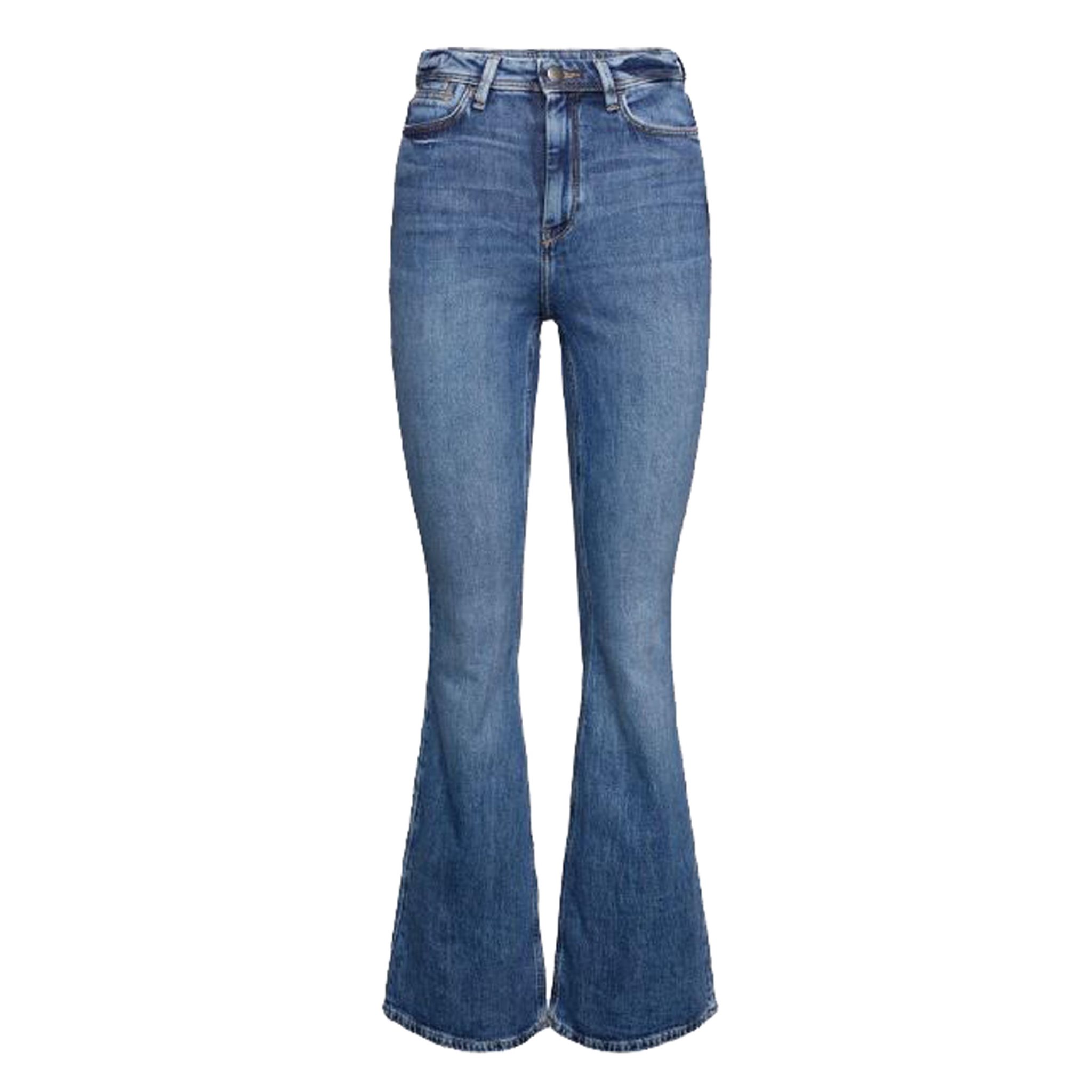 Flared, high-waisted jeans ESPRIT